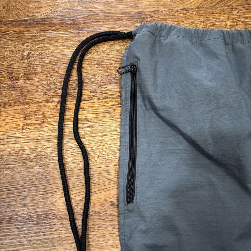 Nike Drawstring Backpack Multi Pocket Grey Black … - image 3